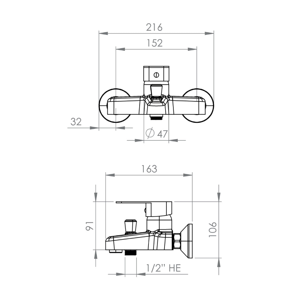 Monomando Tina Ducha Alaska Cromo