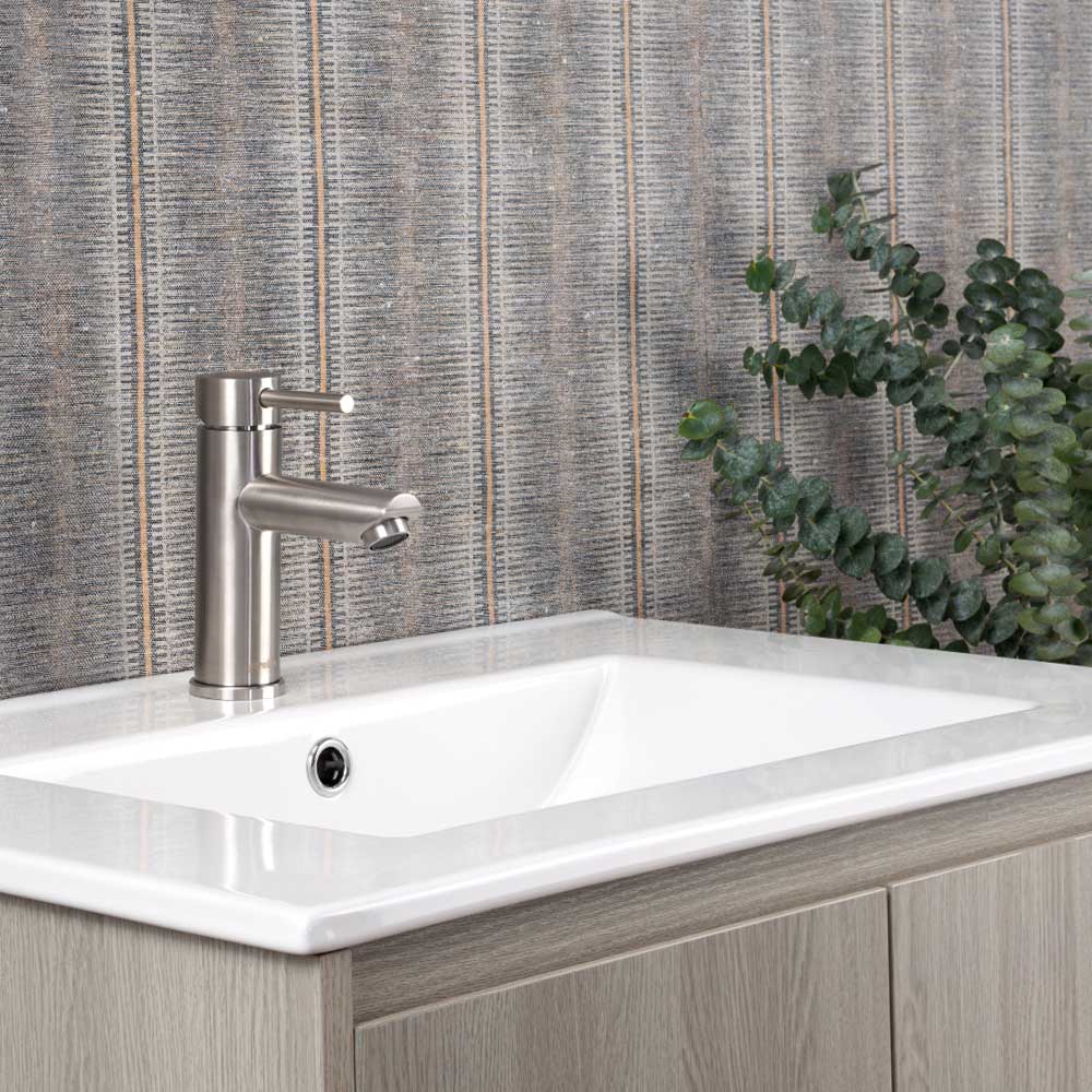 Monomando Lavamanos Fiorenzo Inox Satinado