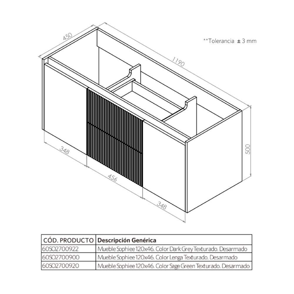 Base de Mueble Sophie Texturado