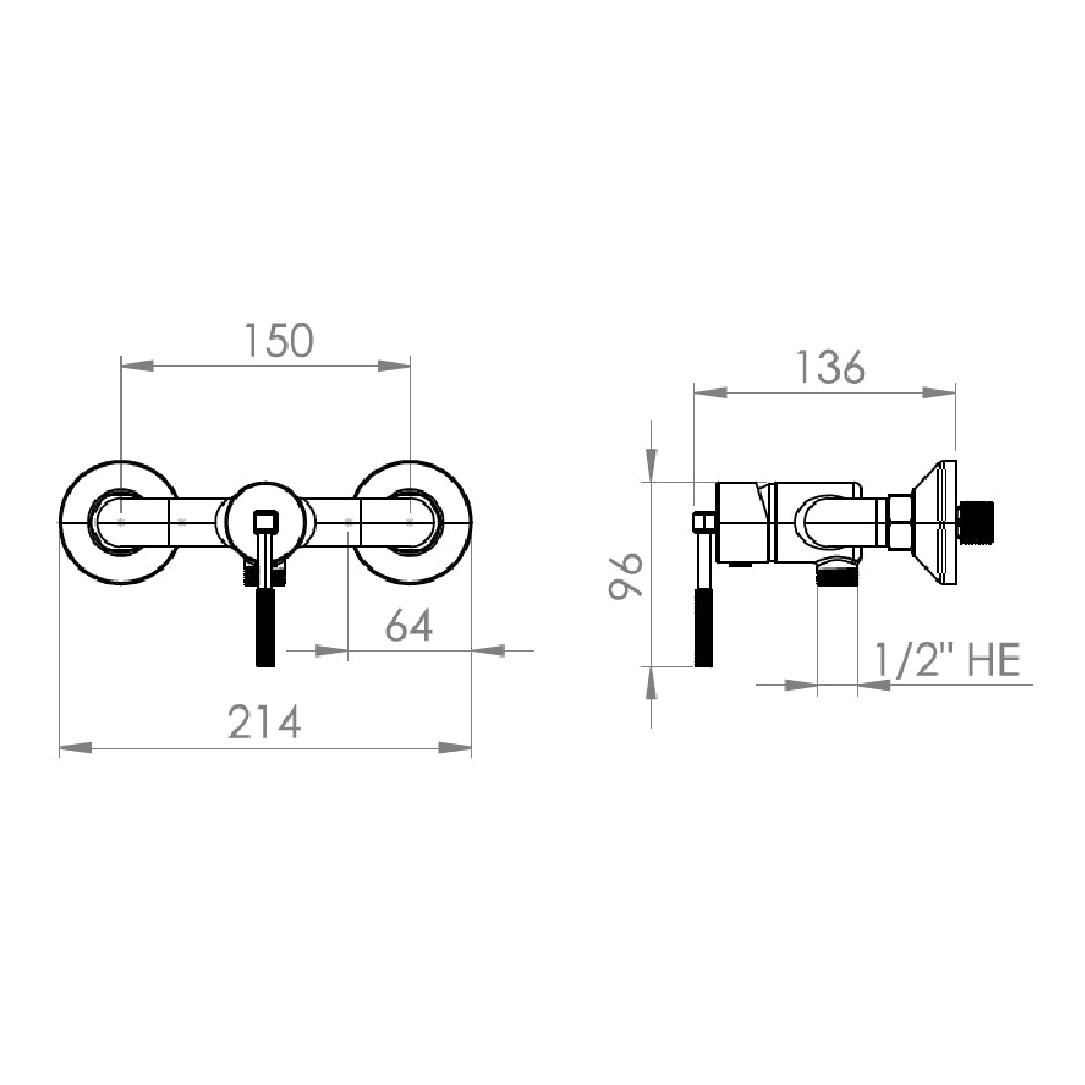 Monomando Ducha Amalfi Cromo