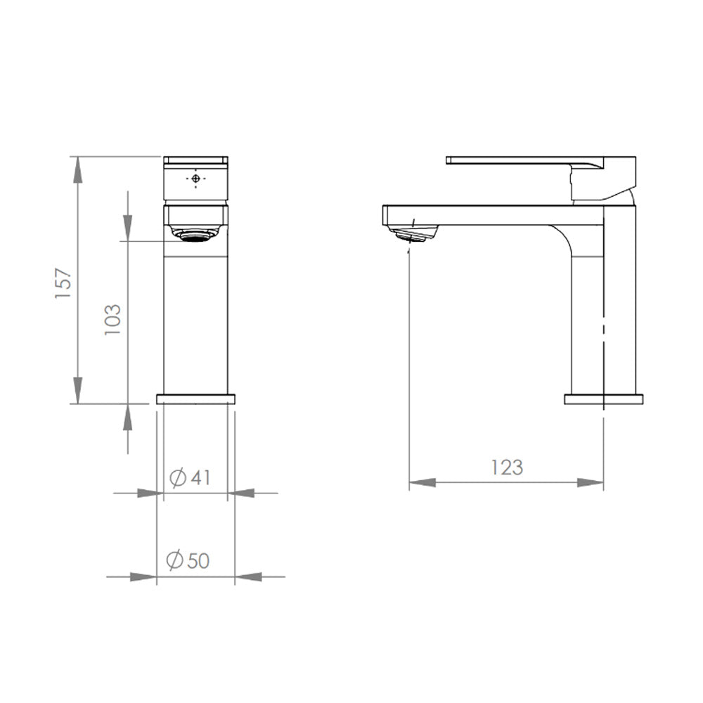Monomando Lavamanos Tarento Negro Mate