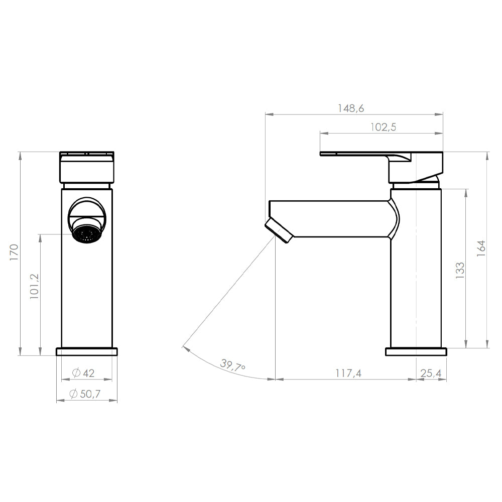 Monomando Lavamanos Vermont Cromo
