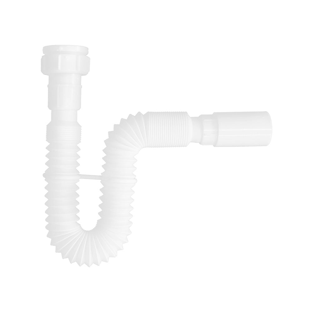 Sifón Flexible Universal 1 1/2&quot; y 1 1/4&quot; con Adaptador y Sujetador