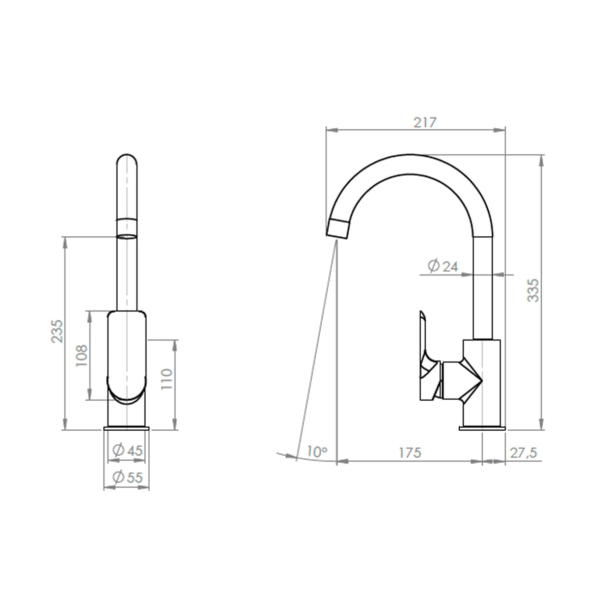 Monomando Lavaplatos Moss Cromo