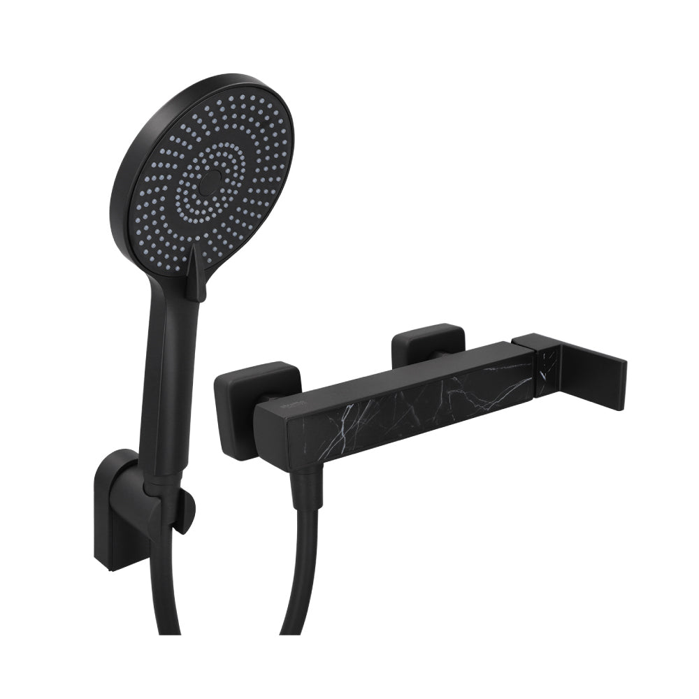 Monomando Ducha Atela Negro Mate