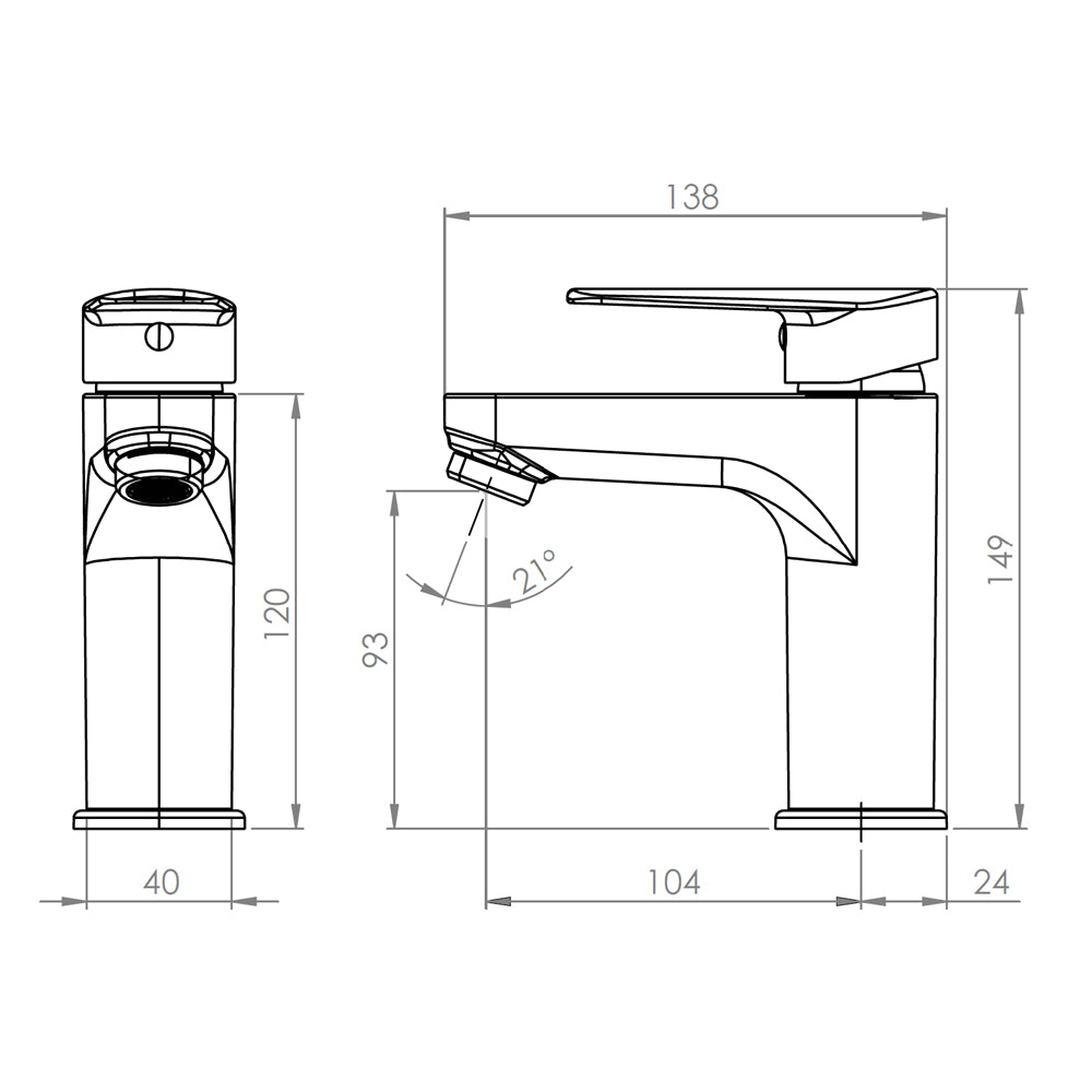 Monomando Lavatorio Nashville Cromo