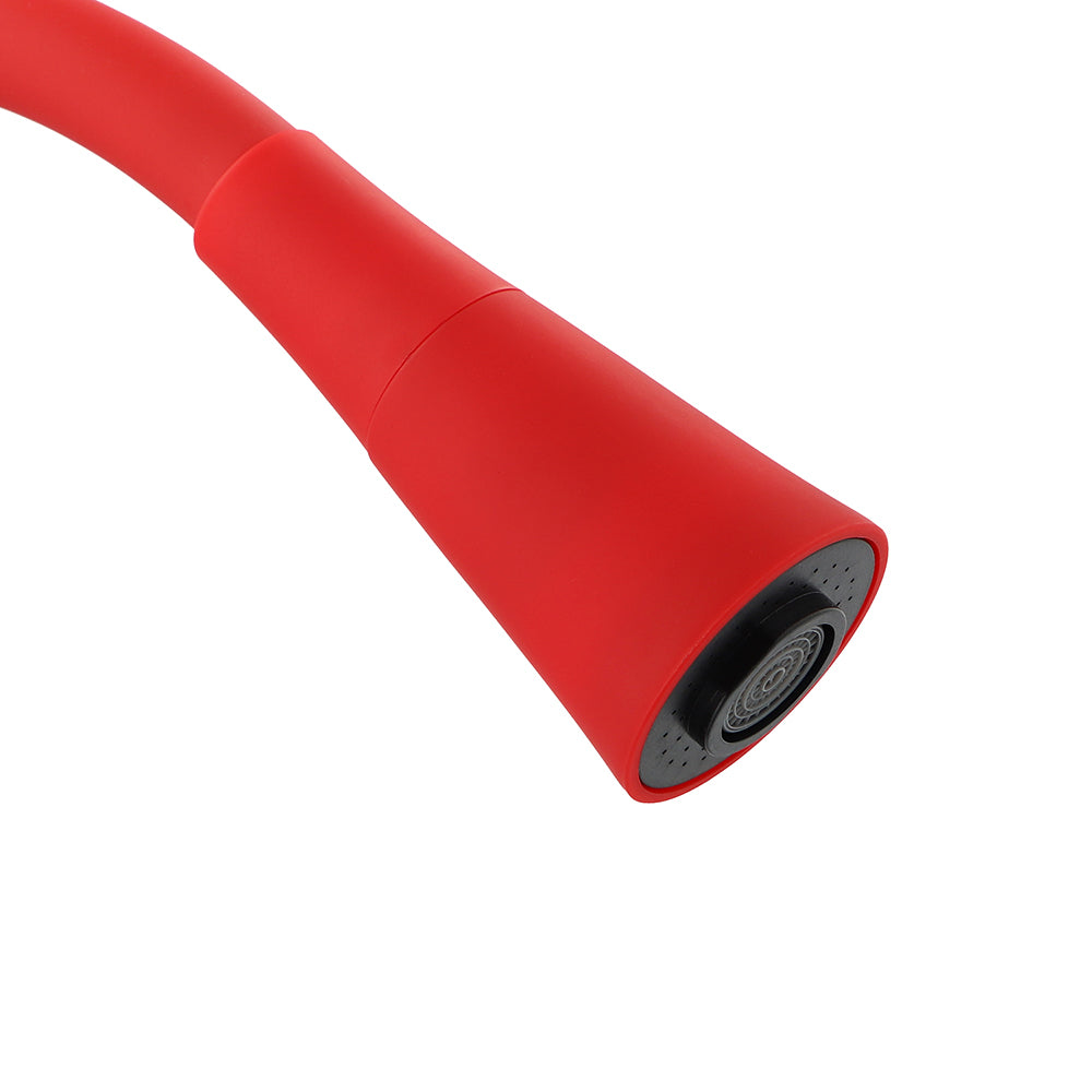 Monomando Lavaplatos Oregon Flex Duo Cromo/Rojo