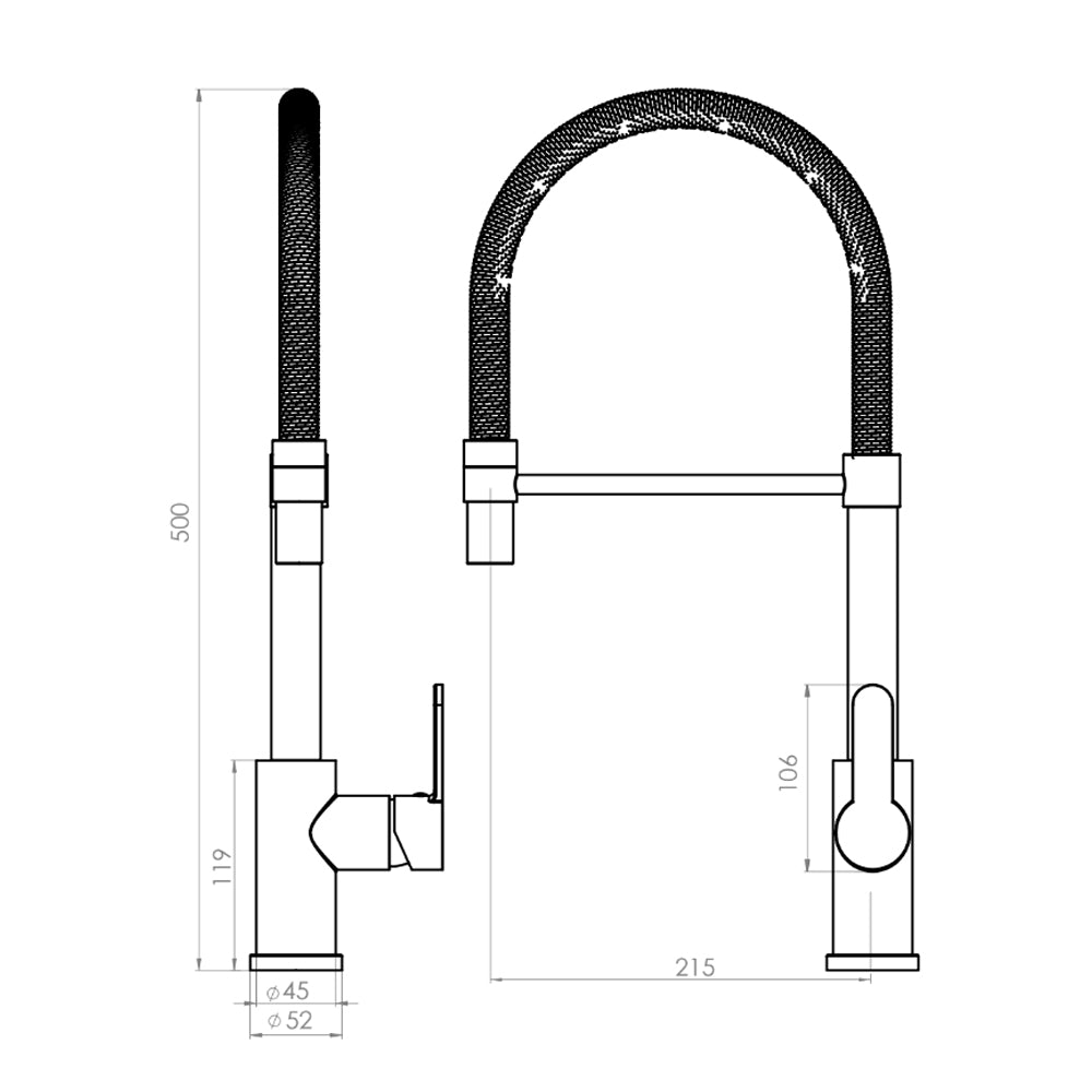 Monomando lavaplatos Arsoli Cromo