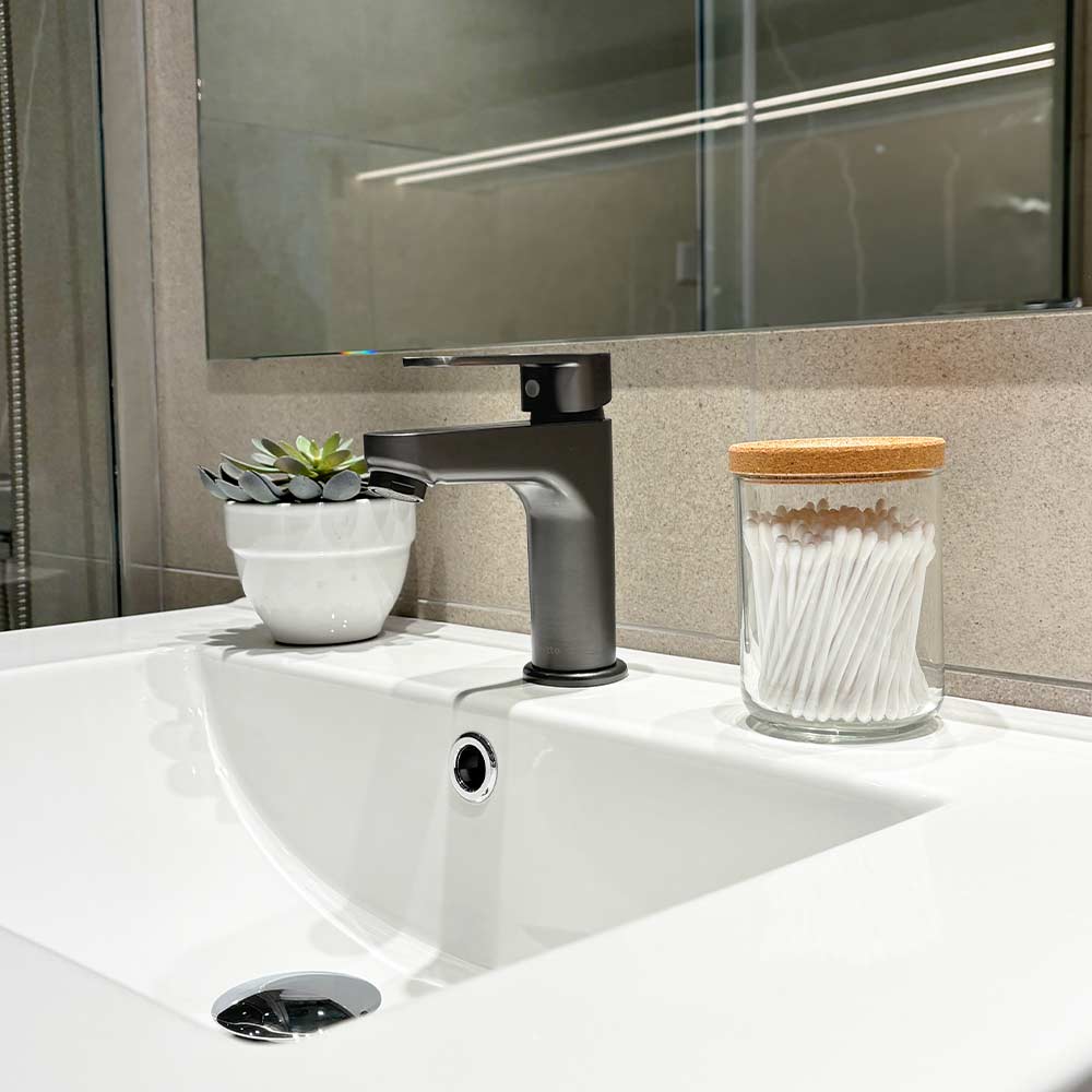 Monomando Lavamanos Verona Grafito Austral