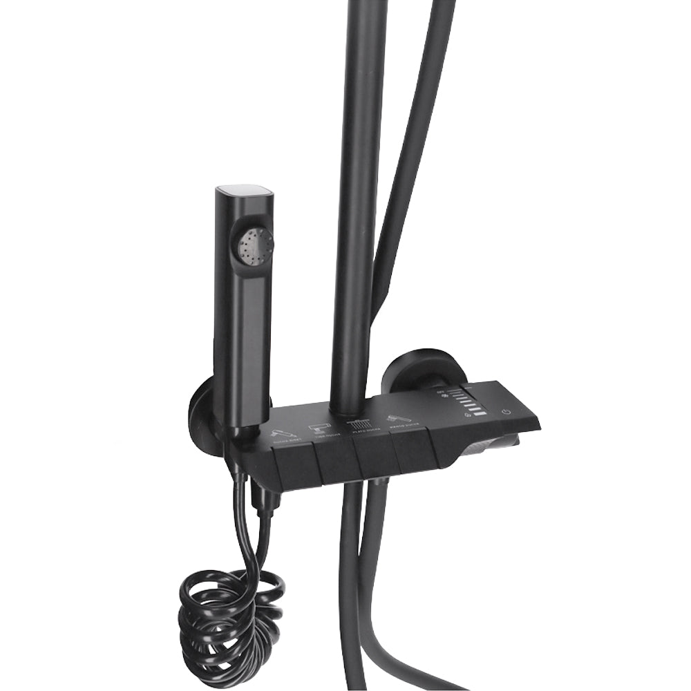 Columna de Ducha Multifunción Farina Negro Mate