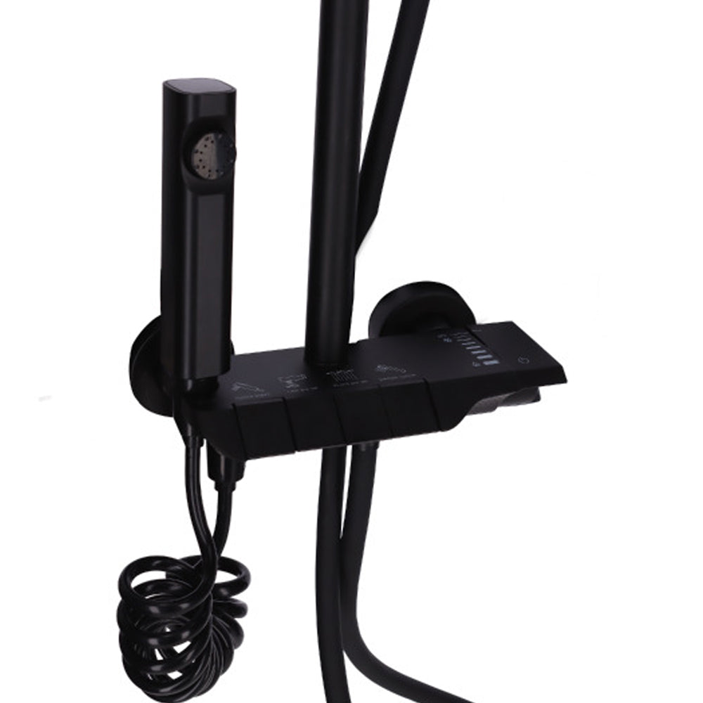 Monomando Ducha + Columna Farina Negro Mate