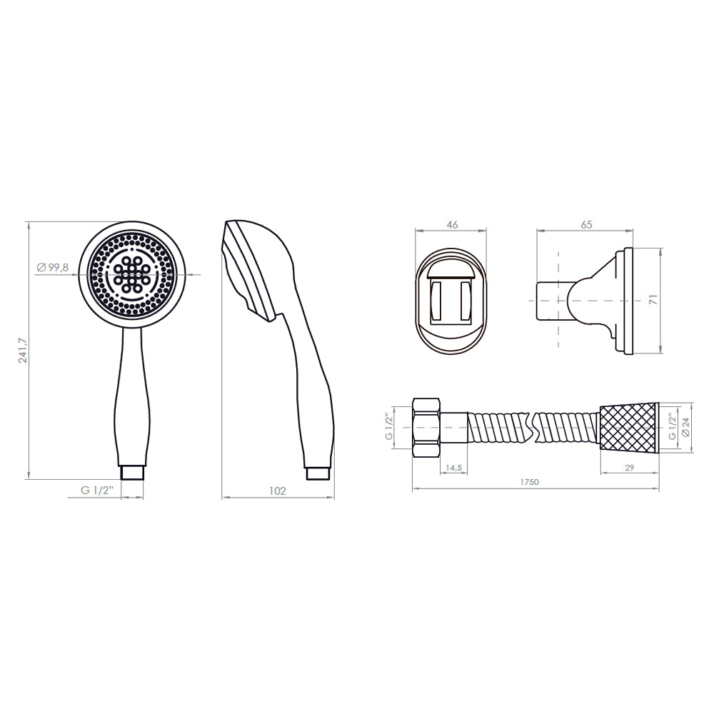 Juego Ducha Set 2 Funciones