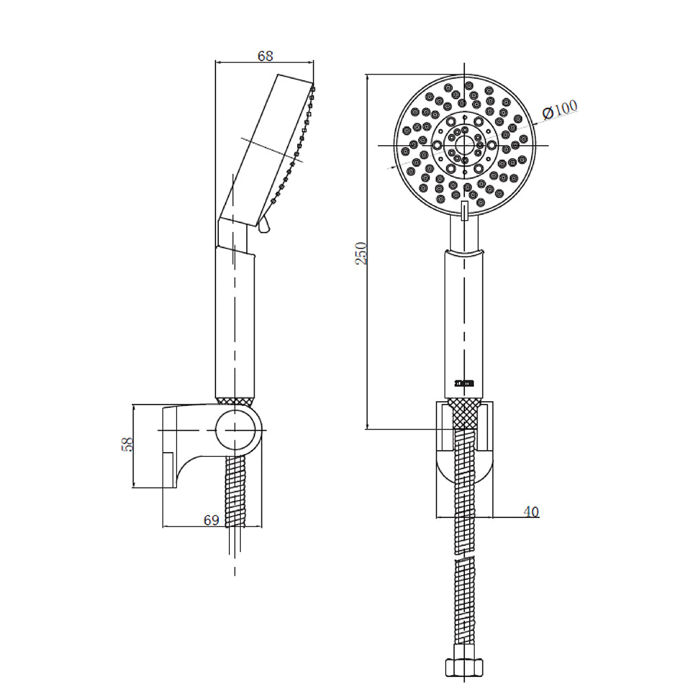 Juego Ducha 5 Funciones 1,75 MT Vitta