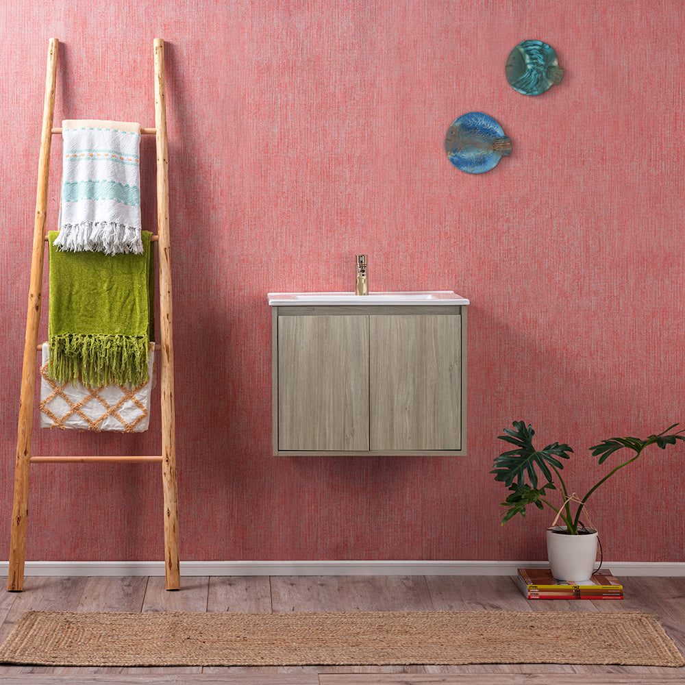 Mueble Vanitorio Amélie Acacia + Cubierta 60x46x45