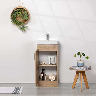 Mueble Vanitorio Claire Rustico + Cubierta 40x29x82 cm
