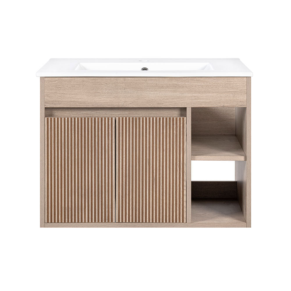 Mueble Vanitorio Lille Lenga Texturado + Cubierta 70x46x50 cm