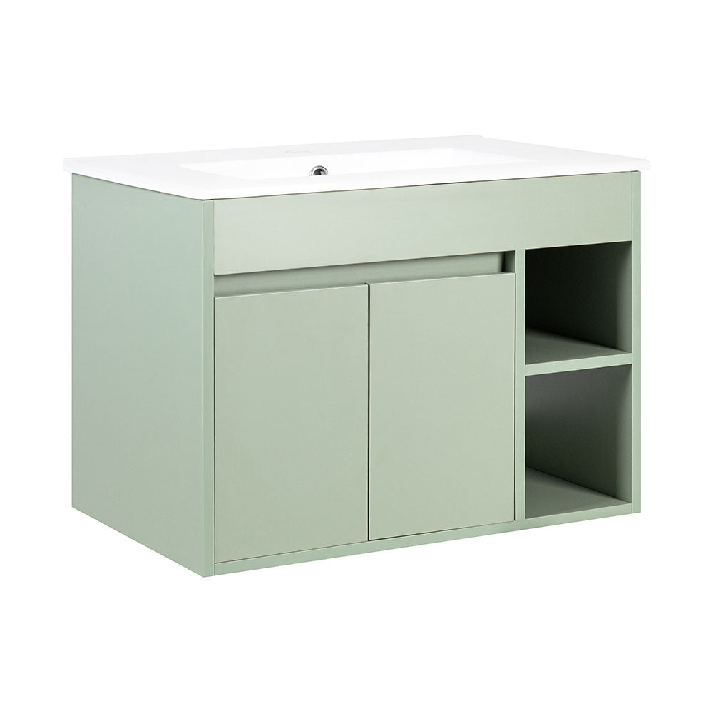 Mueble Vanitorio Lille Sage Green + Cubierta 70x46x50 cm