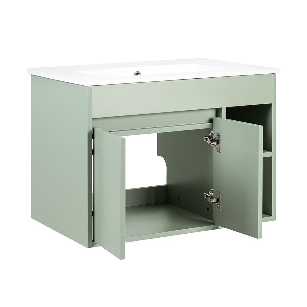 Mueble Vanitorio Lille Sage Green + Cubierta 60x46x50 cm