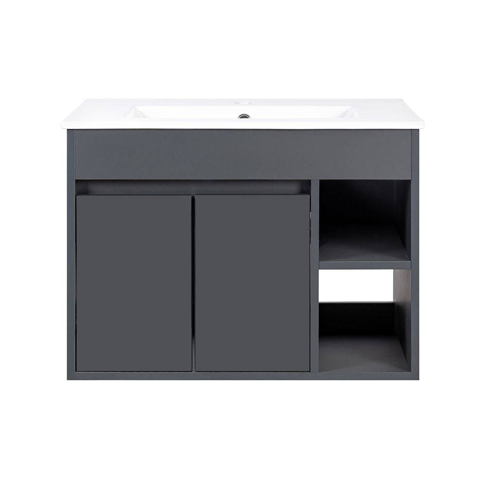 Mueble Vanitorio Lille Dark Grey + Cubierta 70x46x50 cm