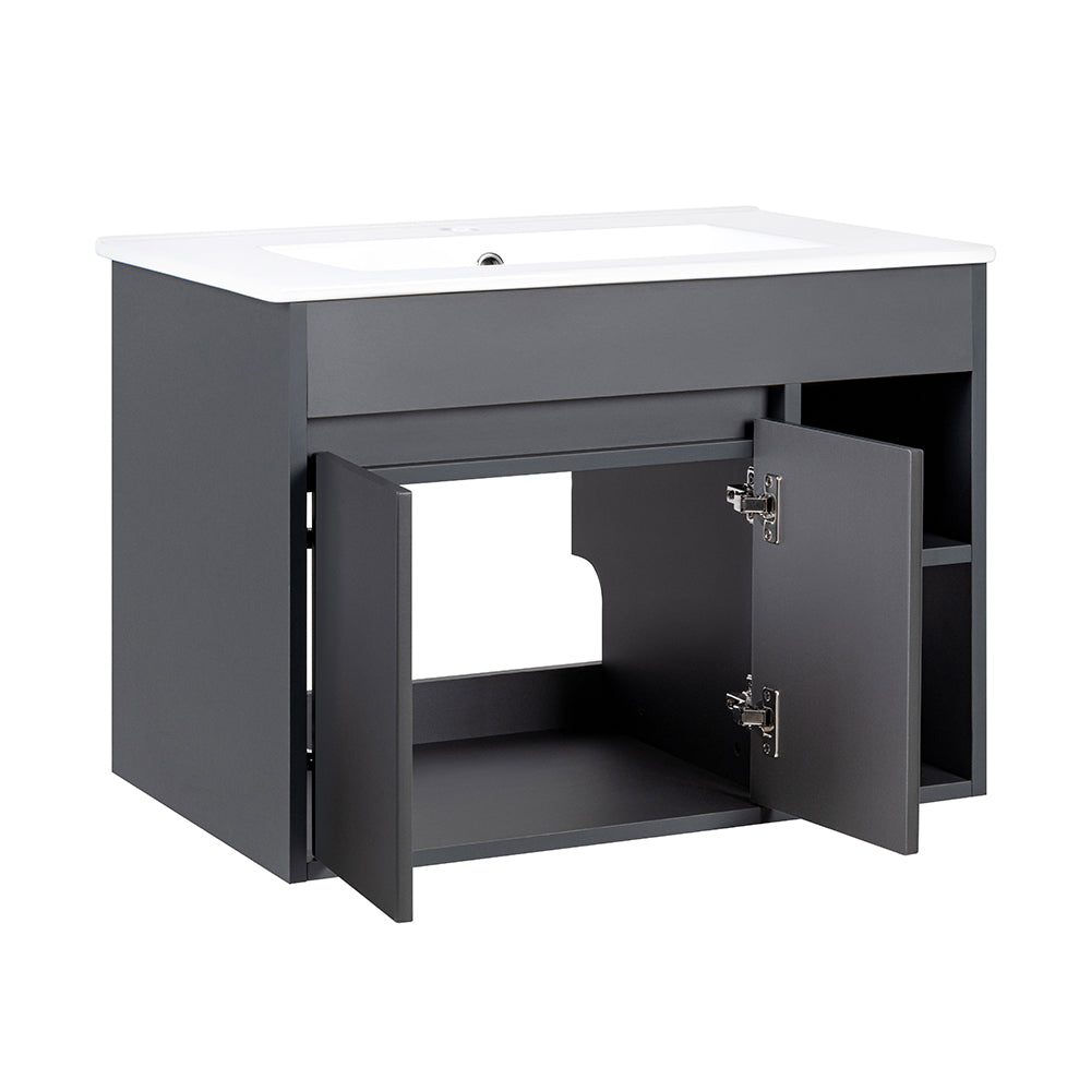 Mueble Vanitorio Lille Dark Grey + Cubierta 70x46x50 cm