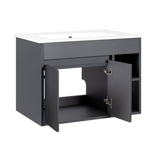 Mueble Vanitorio Lille Dark Grey + Cubierta 70x46x50 cm