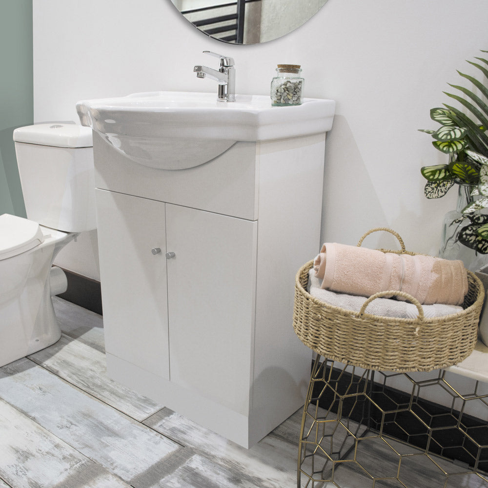 Mueble Vanitorio Marie Blanco + Cubierta 50x43x30 cm