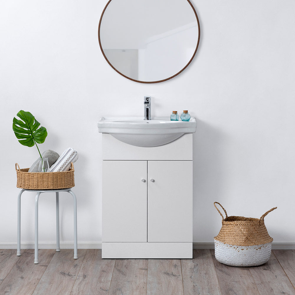 Mueble Vanitorio Marie Blanco + Cubierta 60x43x30 cm