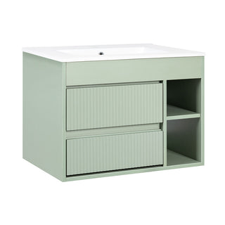 Mueble Vanitorio Texturado Paris Sage Green Texturado + Cubierta 60x46x50 cm