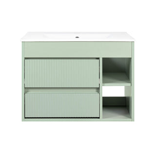Mueble Vanitorio Texturado Paris Sage Green Texturado + Cubierta 60x46x50 cm