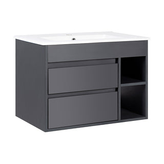 Mueble Vanitorio Paris Dark Grey + Cubierta 70x46x50 cm