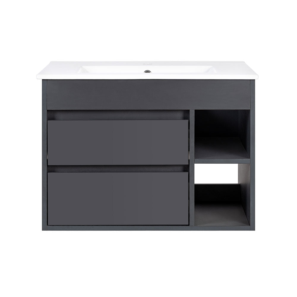 Mueble Vanitorio Paris Dark Grey + Cubierta 60x46x50 cm
