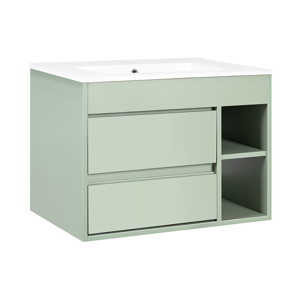 Mueble Vanitorio Paris Sage Green + Cubierta 70x46x50 cm
