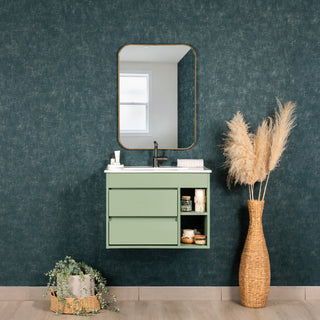 Mueble Vanitorio Paris Sage Green + Cubierta 70x46x50 cm