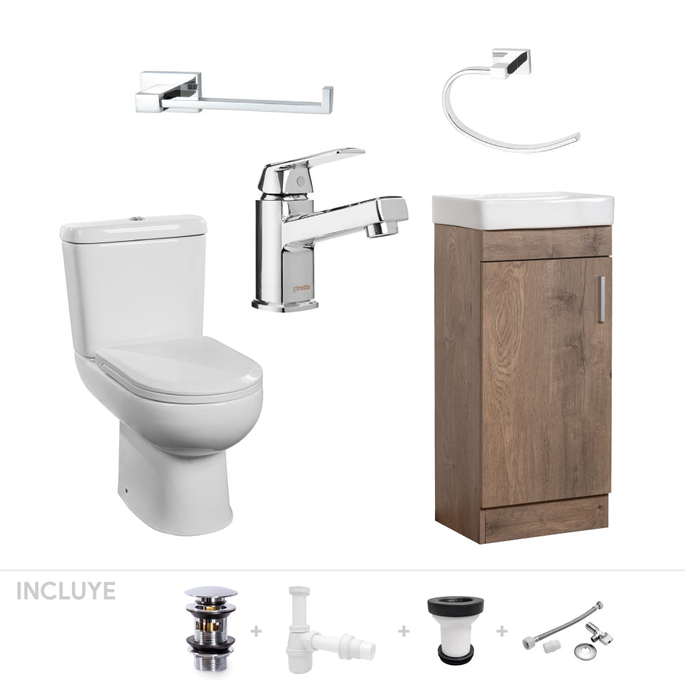 Pack Baño Castilla | Mueble + Sanitario + Grifería + Accesorios