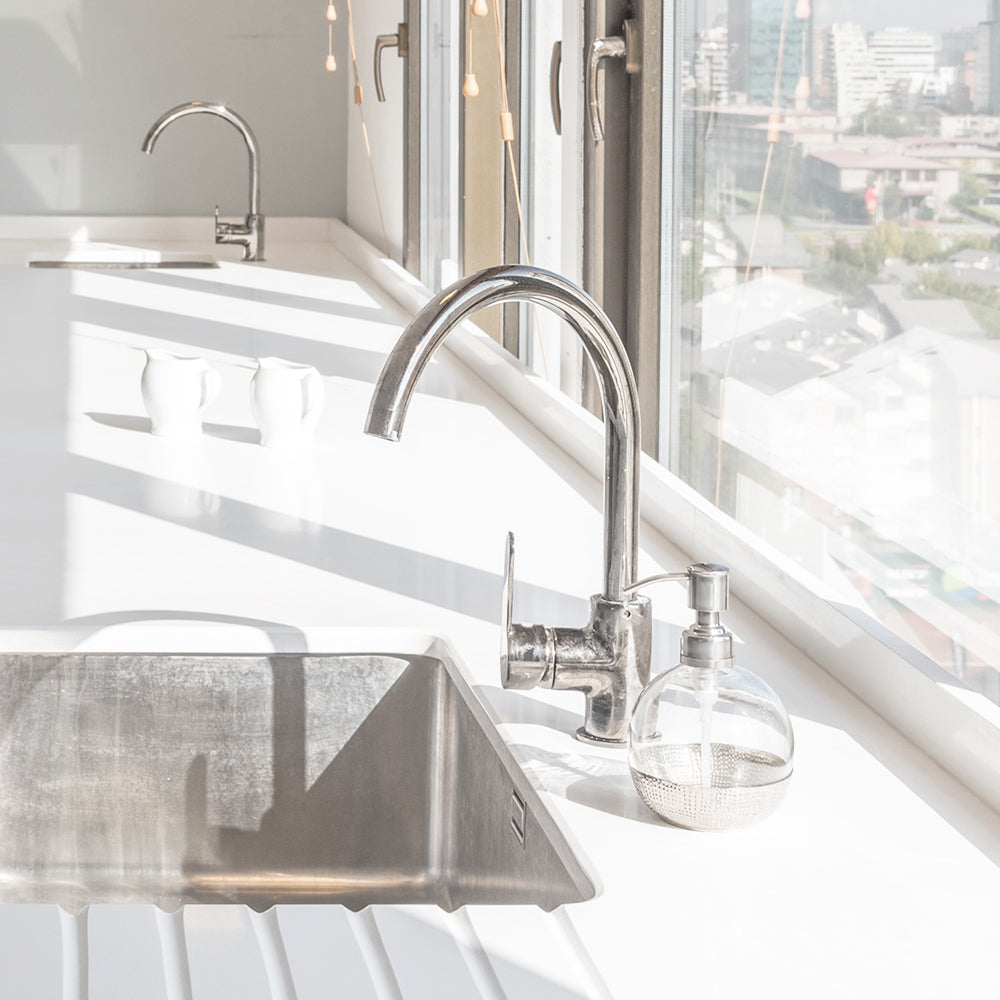 Monomando Lavaplatos Arona Níquel Bruñido