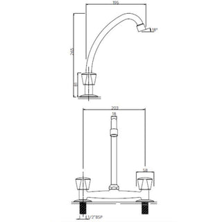 Combinación Lavaplatos 8" Tévere Cromo
