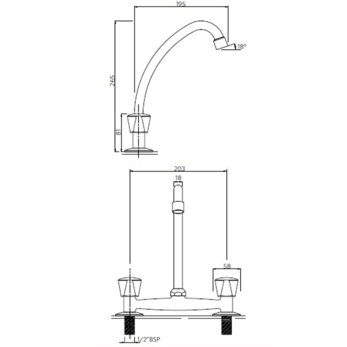 Combinación Lavaplatos 8&quot; Tévere Cromo