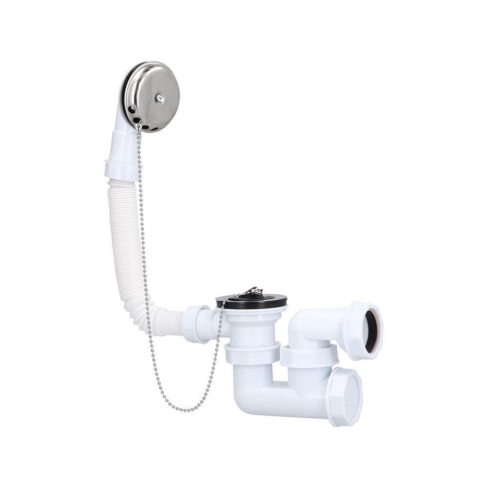 Desague Tina Plástico 1 1/2'' c/Rebalse c/Sifón