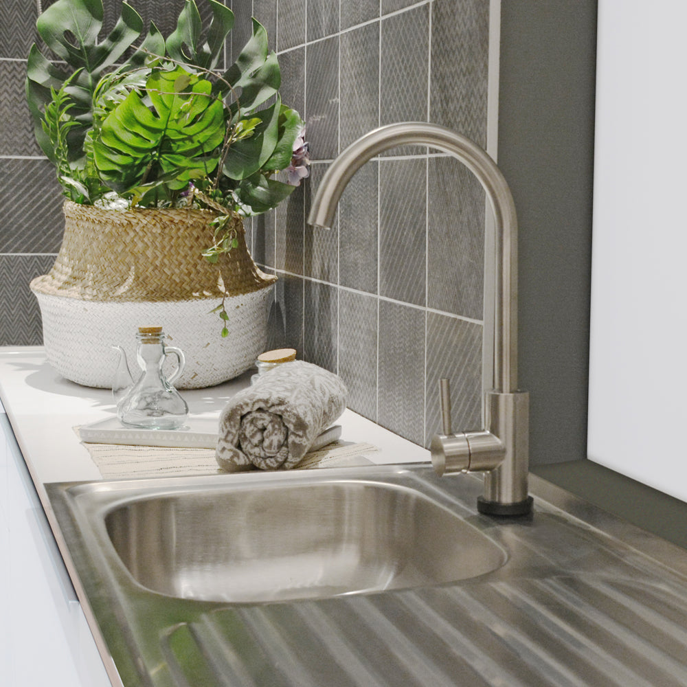 Monomando Lavaplatos Touch Inox Satinado