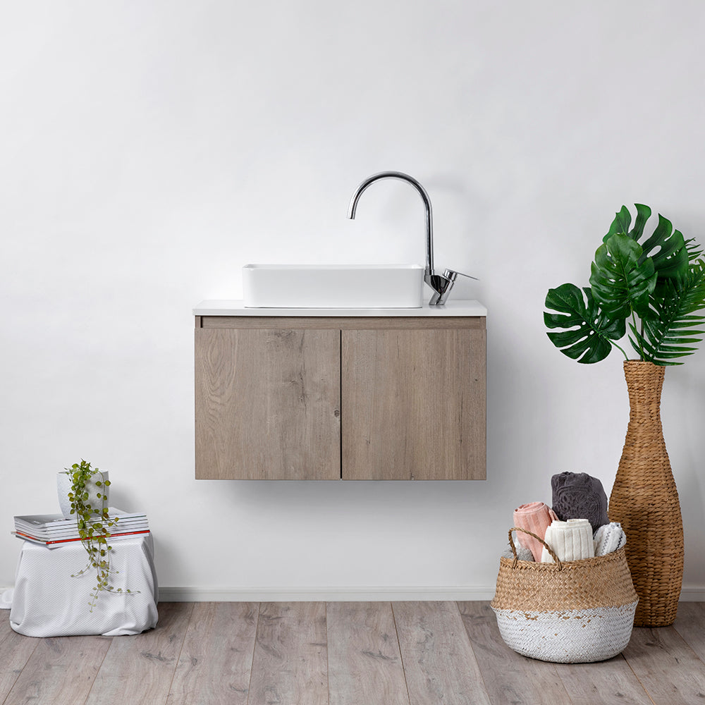 Vanitorio sobre cubierta rectangular 50 cm.