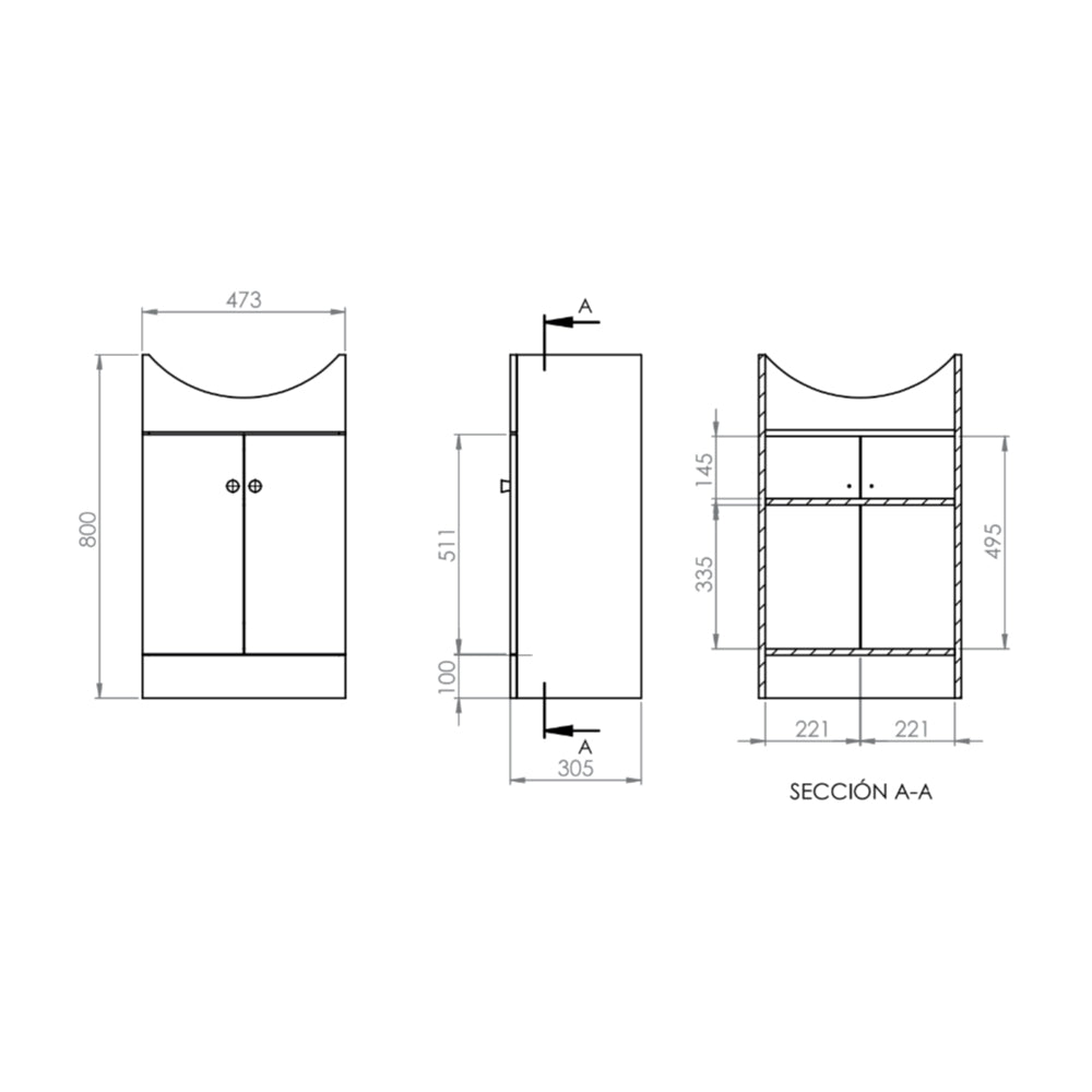 Mueble de Baño Completo Marie Blanco