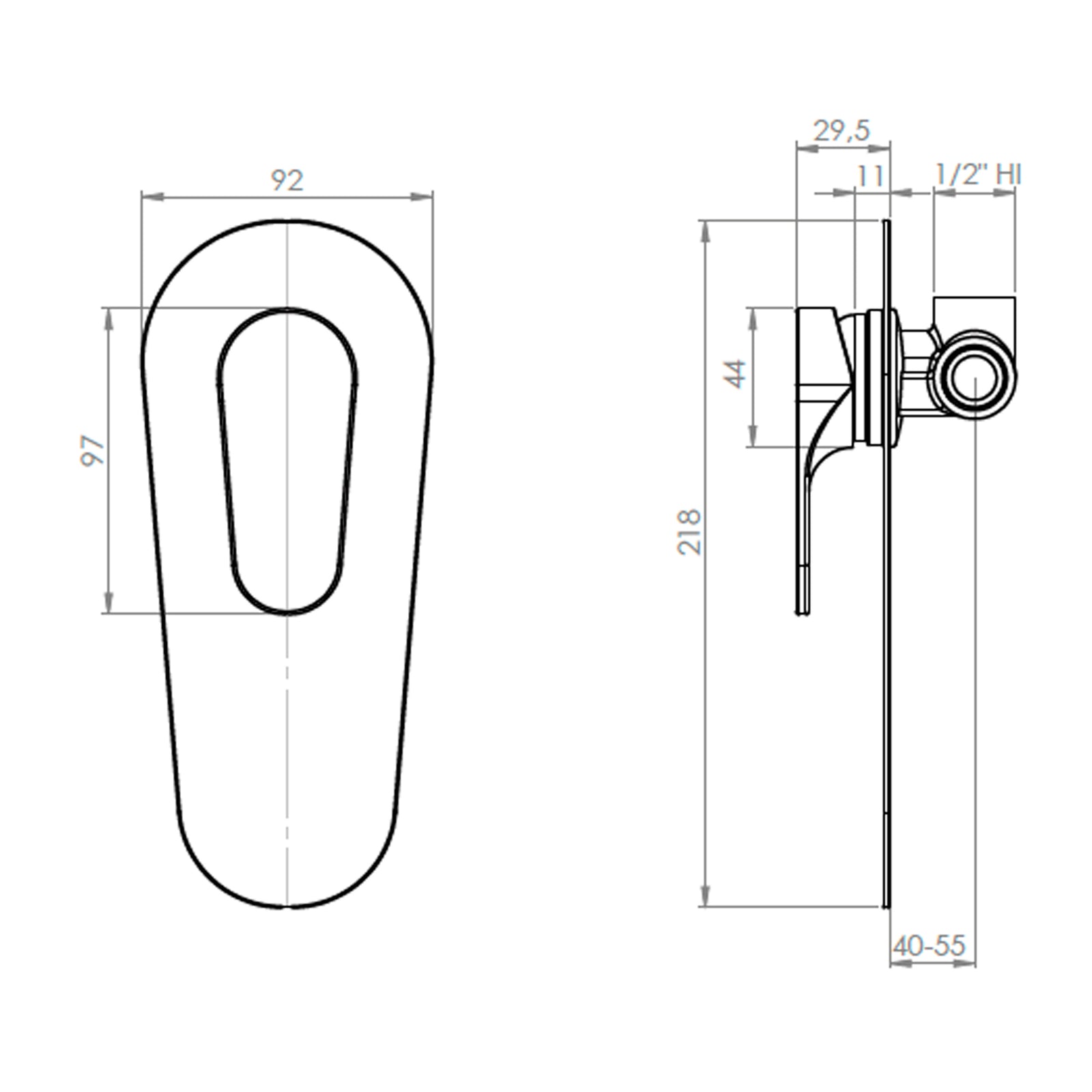 Monomando Ducha Empotrado Vinccida Cromo