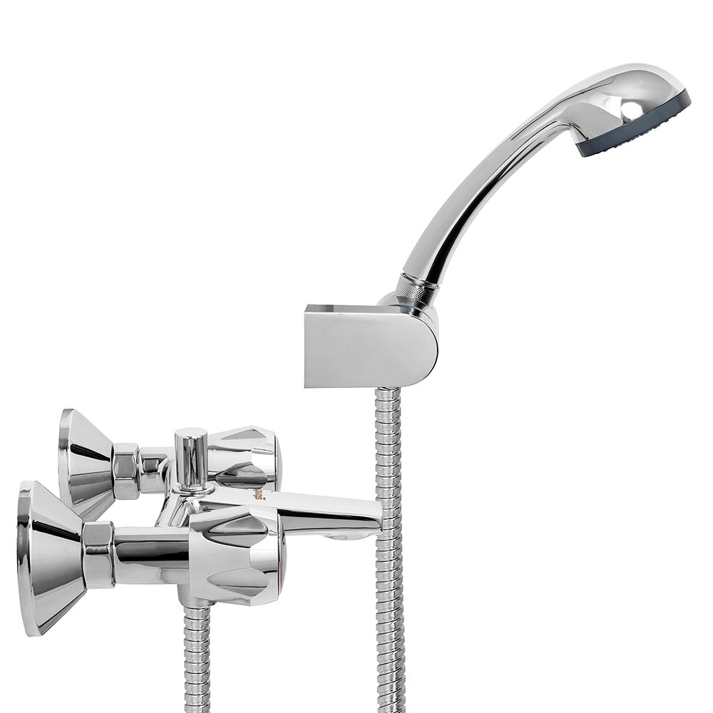 Combinación Tina Ducha Mossini Metal Cromo