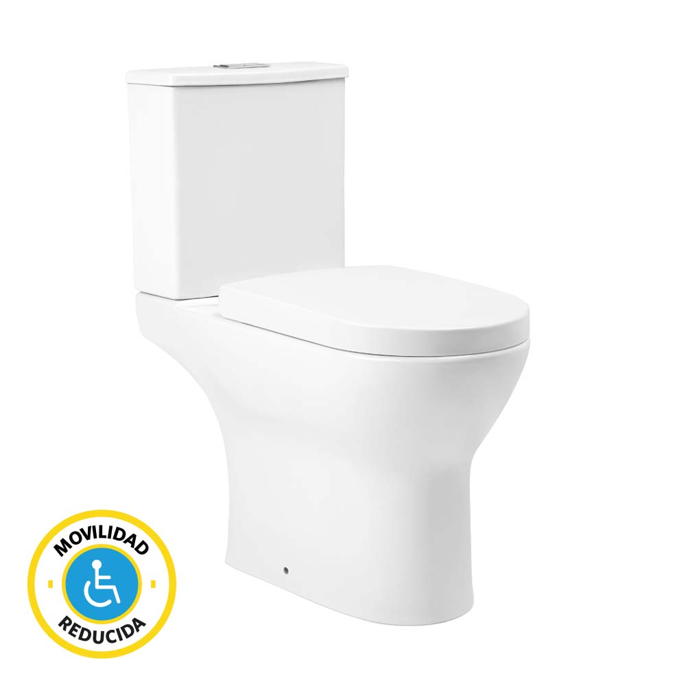 Sanitario WC Descarga Piso 30 cm Two Piece Acros Plus (Vertical)
