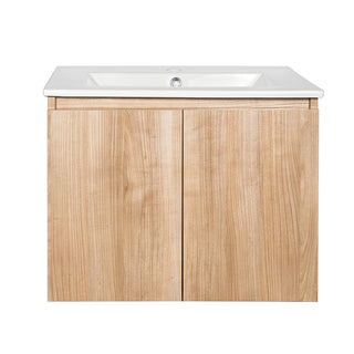 Mueble Vanitorio Ermes Nogal + Cubierta 70x46x50 cm