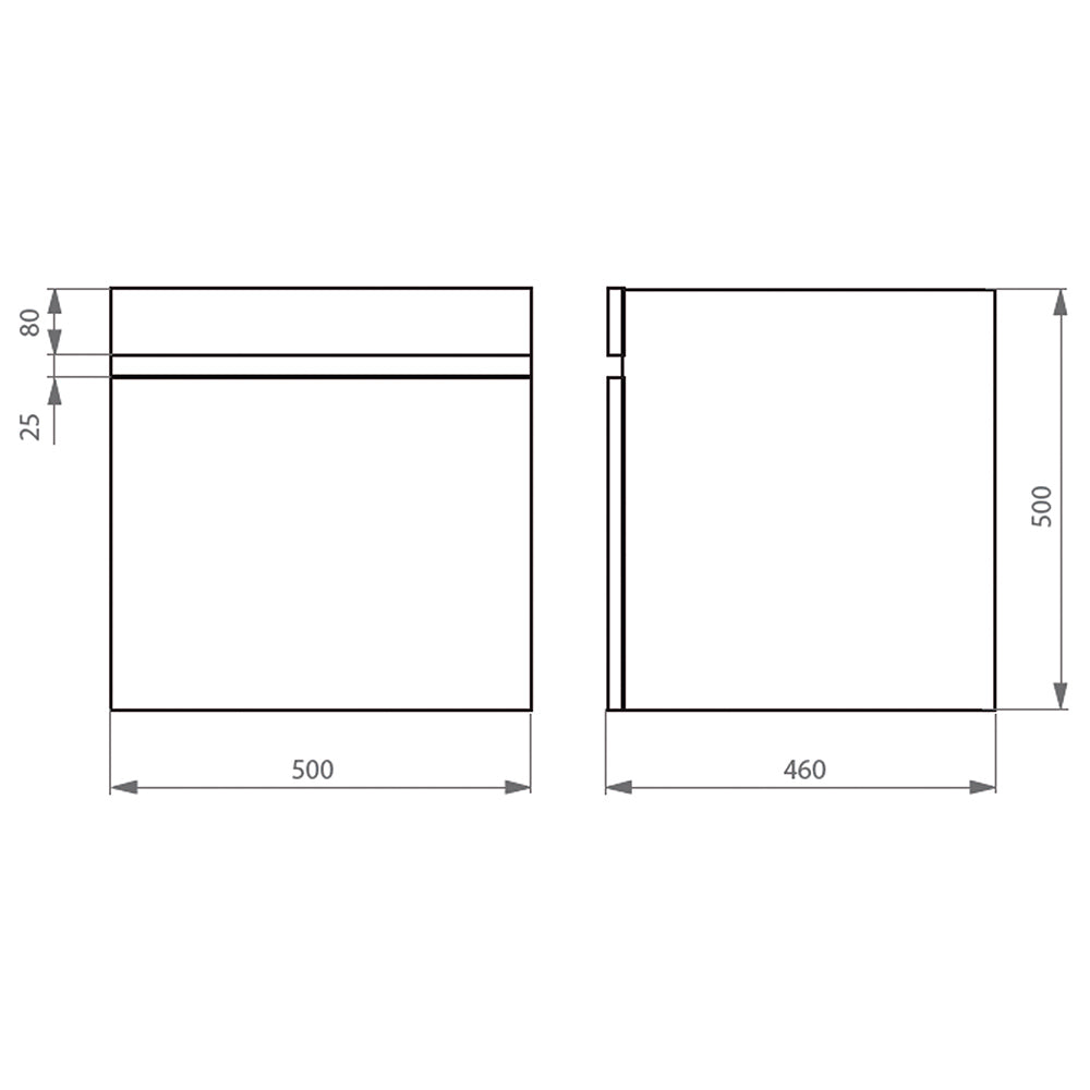 Mueble Vanitorio Moyen Nogal + Cubierta 50x46x50 cm