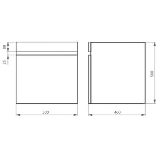Mueble Vanitorio Moyen Nogal + Cubierta 50x46x50 cm