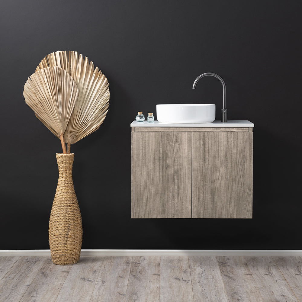 Mueble Baño Completo Ermes Sobre Cubierta Redondo 80x46cm Lenga