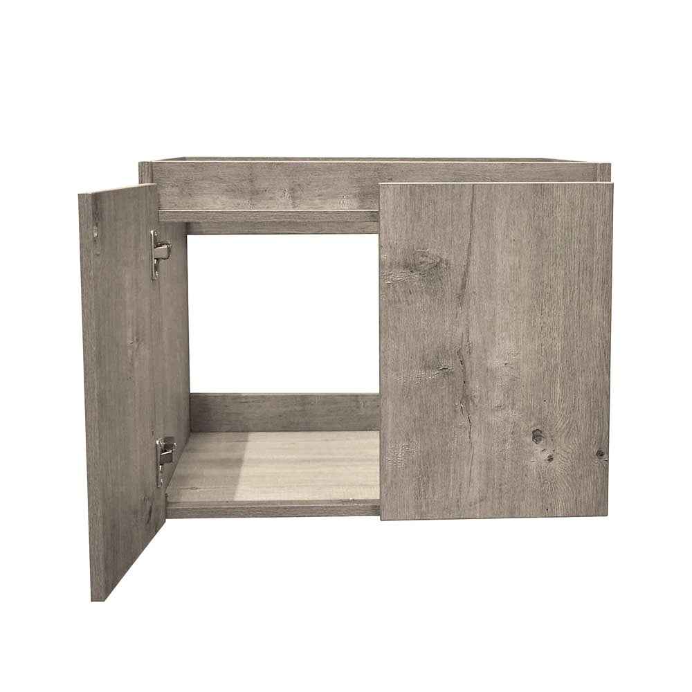 Mueble de Baño Completo Ermes Lenga con sobre cubierta rectangular 80x46 cm