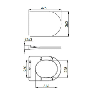 Asiento y Tapa Urea para WC Petros